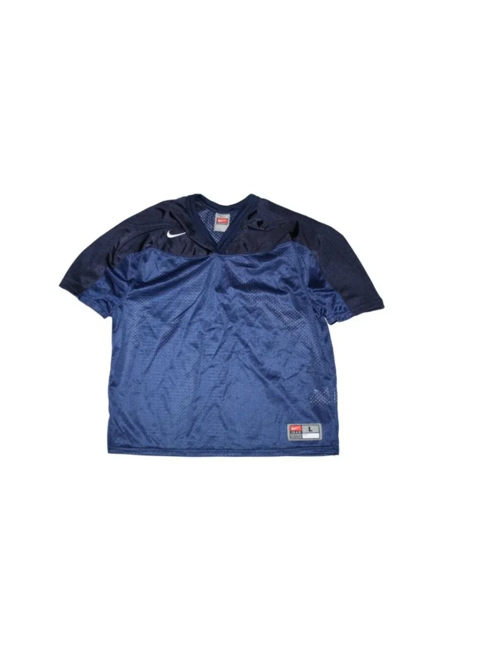 Boy Nike Navy Blue Practice Football Jersey Shirt Size L 14/16